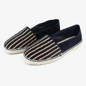 Guanabana Handmade Espadrille Black with Stripes - Size 41